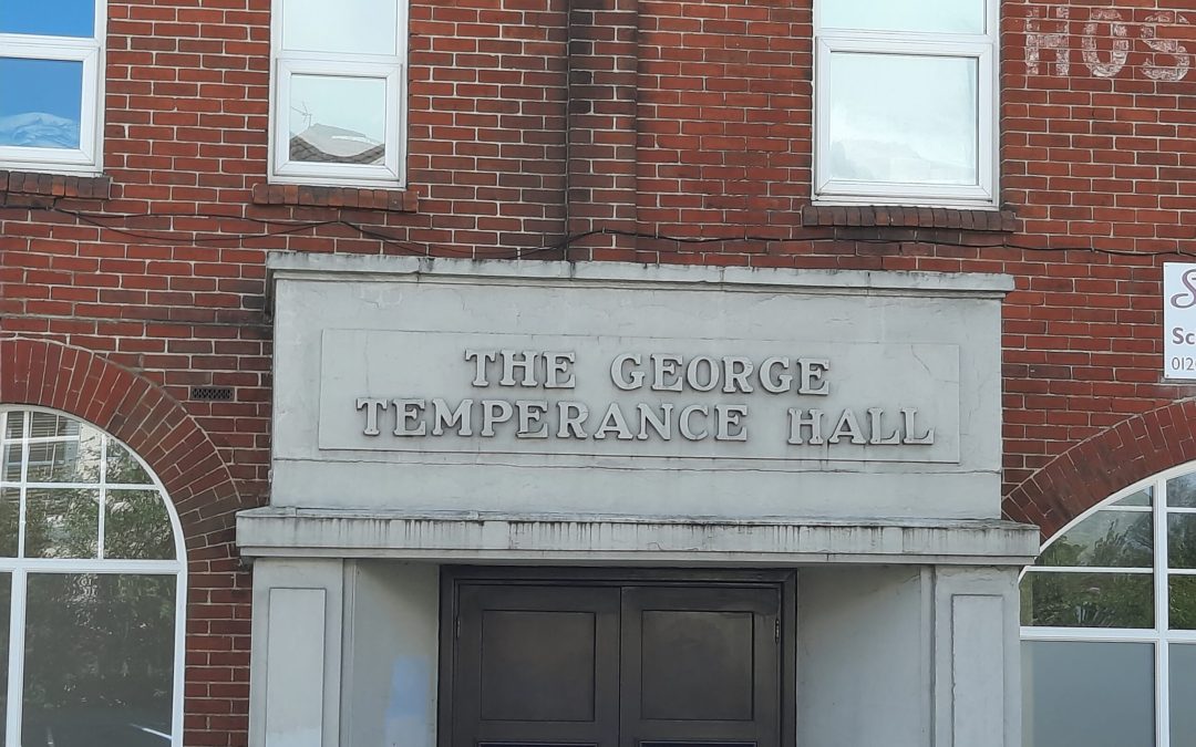 The Temperance Hall sign Bournemouth 202 Holdenhurst Road White Ribbon Association